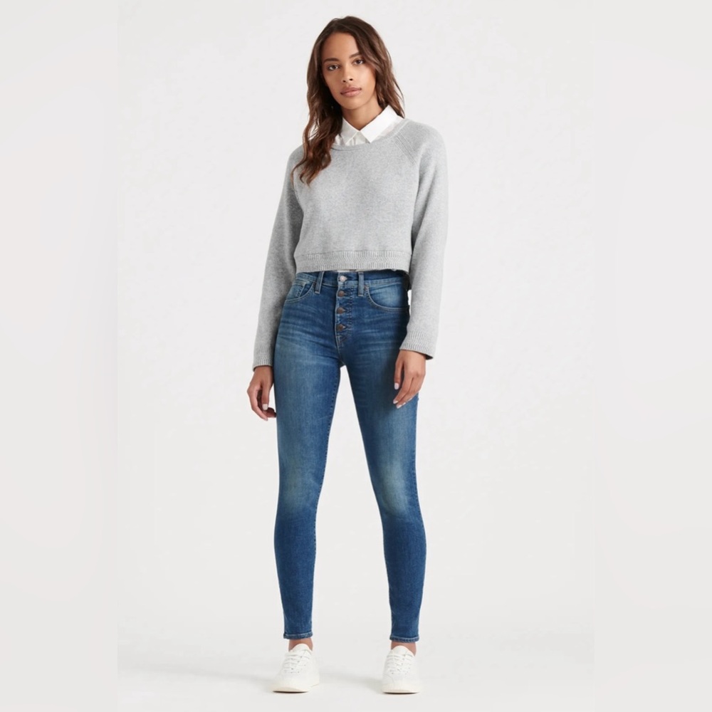 Lucky Brand Bridgette Skinny Jeans High Rise Waist Medium Blue Wash Size 25